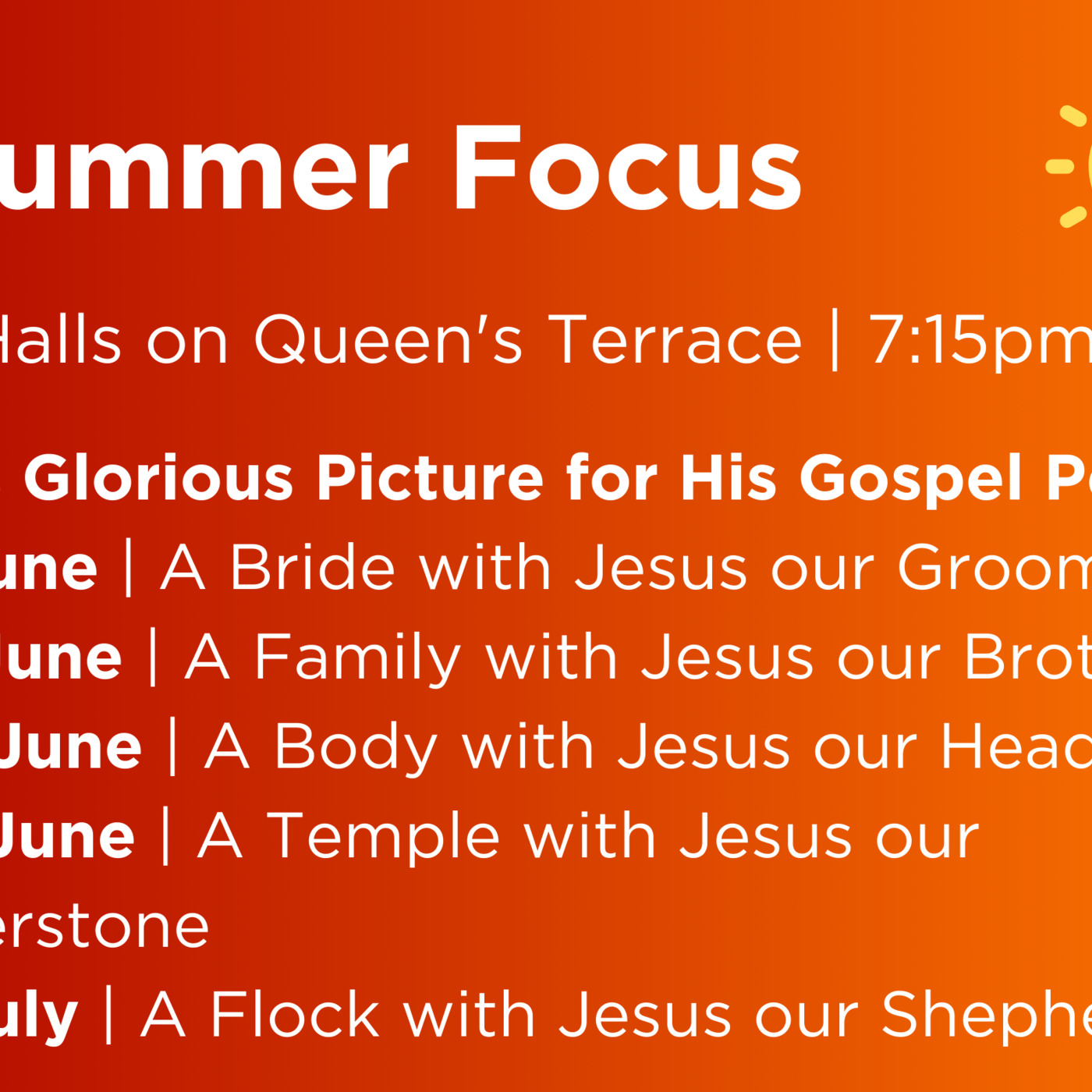 A Flock with Jesus our Shepherd - Summer Focus